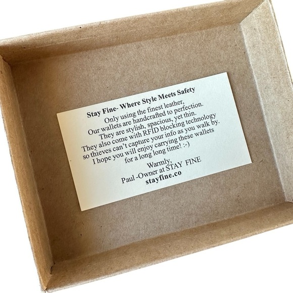 Stay Fine Men's Brown Leather Classic Billfold Travel Wallet RFID Blocking - Picture 6 of 7